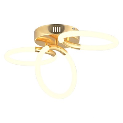 Apliqa Honos 3lü Gold 39 Watt Ledli Modern Koridor, Yatak Odası Salon Plafonyer Led Avize