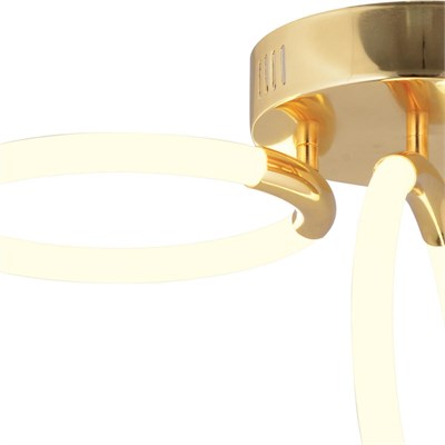 Apliqa Honos 3lü Gold 39 Watt Ledli Modern Koridor, Yatak Odası Salon Plafonyer Led Avize