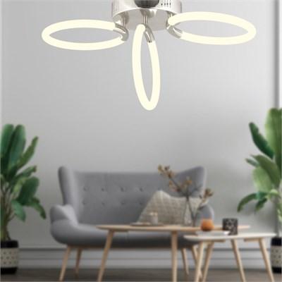 Apliqa Honos 3lü Krom 39 Watt Plafonyer Led Avize