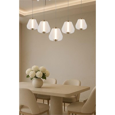 Apliqa Hopps 90 Watt 5li Sıralı Bakır Led Sarkıt Avize
