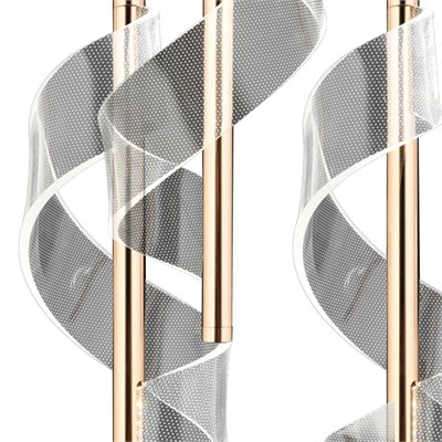 Apliqa Jadon 6lı Yuvarlak 3 Renkli 53 Watt Gold Kristal Ledli Modern Oturma Odası Salon Sarkıt Avize