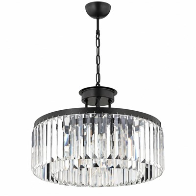 Apliqa Kanvas 45lik Siyah Kristalli Taşlı Modern Tasarım Kristal Salon Avize