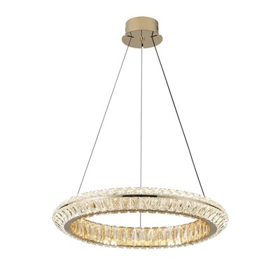 Apliqa Kyler 60lık Gold 90 Watt Kristalli 3 Renkli Led Sarkıt Avize