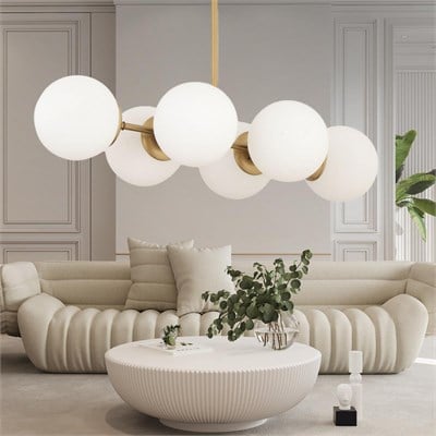 Apliqa Lema 6lı Eskitme Modern Yemek Masası Üstü Yatak Odası Salon Avize
