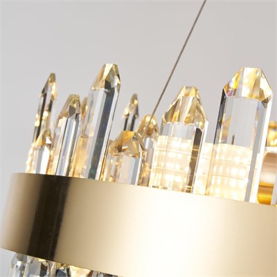 Apliqa Linfred 50lik Gold Kristal Taşlı Modern Salon Avize
