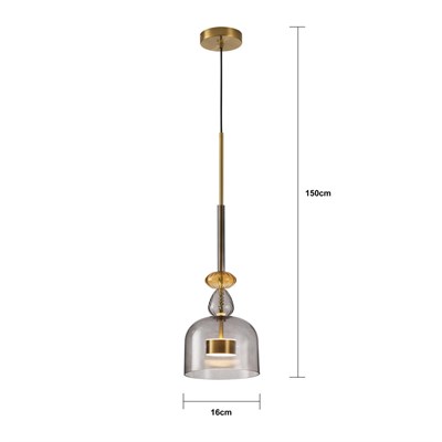 Apliqa Lumınıs 12w Modern Tekli Led Avize - Salon Ve Mutfak Aydınlatma