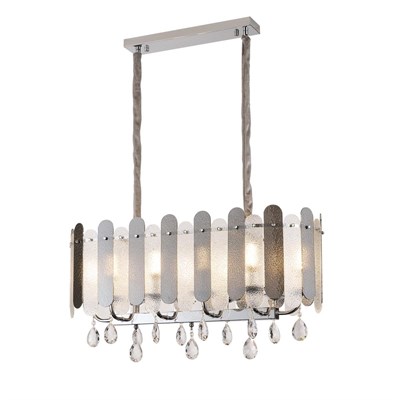 Apliqa Madera 80lik Krom Füme Camlı Kristal Taşlı Avize
