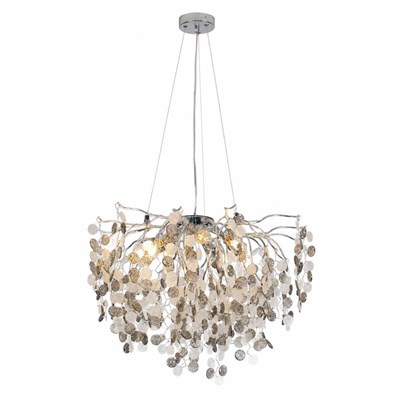 Apliqa Masal 60lık Yuvarlak Krom Kristal Taşlı Modern, Oturma Odası, Salon Avize