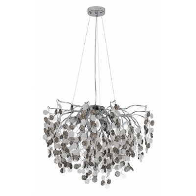 Apliqa Masal 60lık Yuvarlak Krom Kristal Taşlı Modern, Oturma Odası, Salon Avize