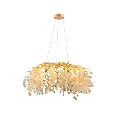 Apliqa Masal 80lık Yuvarlak Gold Kristal Taşlı Modern, Oturma Odası, Salon Avize