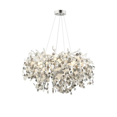 Apliqa Masal 80lık Yuvarlak Krom Kristal Taşlı Modern, Oturma Odası, Salon Avize