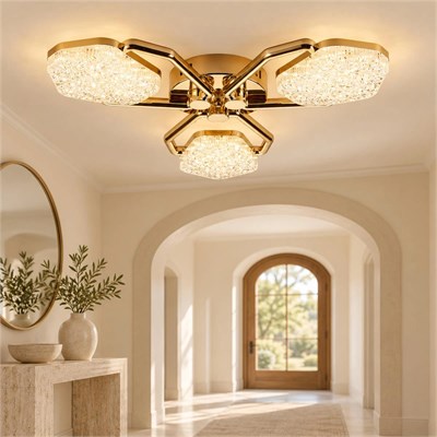 Apliqa Matiz 3lü Gold 48 Watt Plafonyer 3 Renkli Led Avize