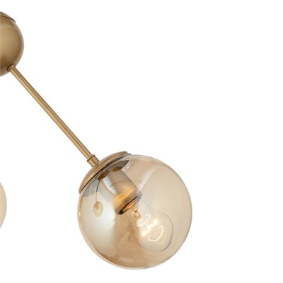 Apliqa Meyo 3lü Eskitme Bal Camlı Modern Genç Odası Yatak Odası Salon Avize