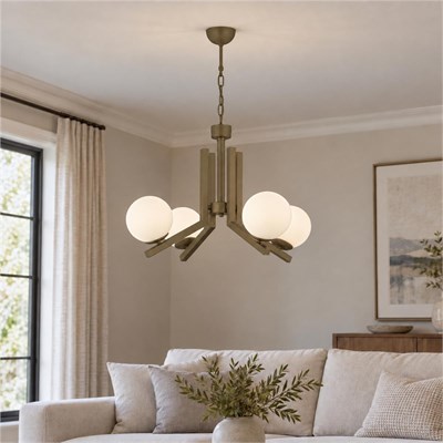 Apliqa Morgan 4 Lü Komple Eskitme Boyalı Beyaz Camlı Modern Genç Odası Yatak Odası Salon Avize