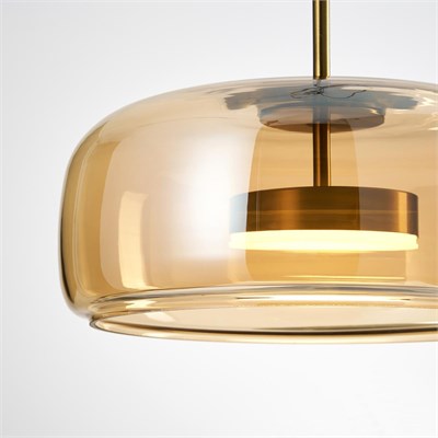 Apliqa Nantes 12 Watt 3000k Eskitme Bal Camlı Tekli Led Sarkıt Avize