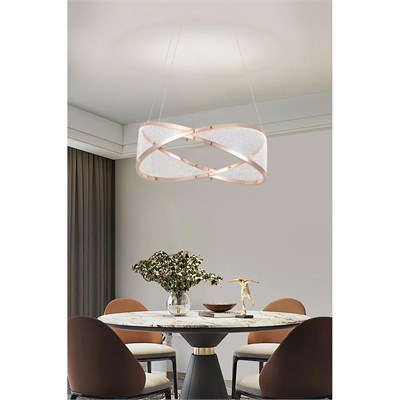 Apliqa Natura 50lik Yuvarlak Gold Salon Sarkıt Led Avize