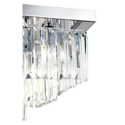 Apliqa Nilüfer Kristalli Krom Kaplama Triplex Kare Kristalli Taşlı Modern Tasarım Kristal Salon Avize