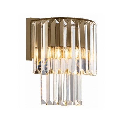Apliqa Nilüfer Yuvarlak Eskitme 3 Parça Kristalli Taşlı Modern Tasarım Kristal Salon Avize-aplik Seti