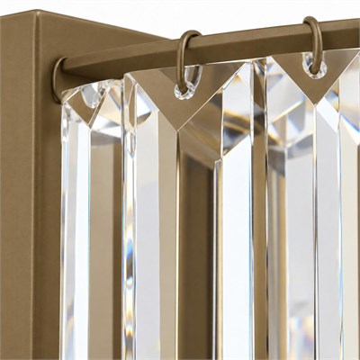 Apliqa Nilüfer Yuvarlak Eskitme 3 Parça Kristalli Taşlı Modern Tasarım Kristal Salon Avize-aplik Seti