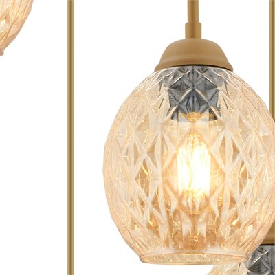 Apliqa Nino 5li Yuvarlak Eskitme Modern Sarkıt Oturma Odası Salon Sarkıt Avize