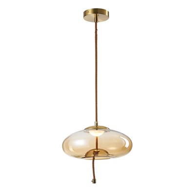 Apliqa Niora Tekli 5 Watt 3000k Eskitme Bal Camlı Led Sarkıt Avize