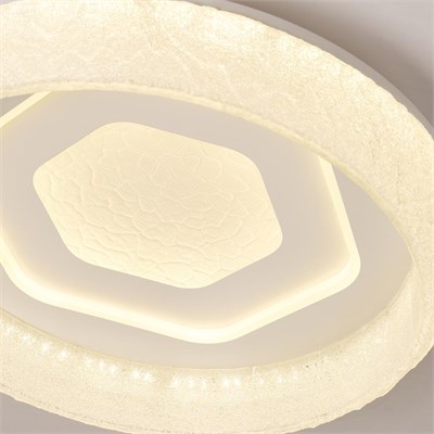 Apliqa Norvia 50lik Yuvarlak Altıgen Ledli 144 Watt Plafonyer 3 Renkli Avize