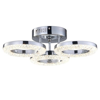 Apliqa Oylum 3lü Krom 24 Watt Kristalli Koridor Salon Led Plafonyer Avize