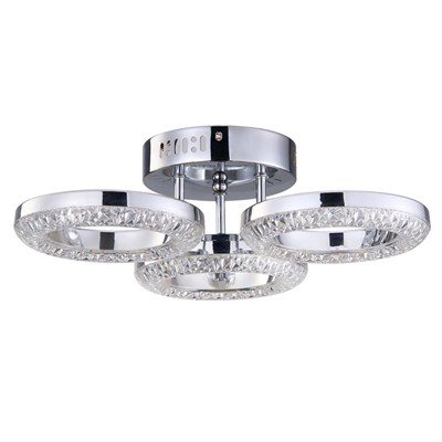 Apliqa Oylum 3lü Krom 24 Watt Kristalli Koridor Salon Led Plafonyer Avize