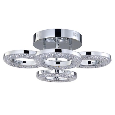 Apliqa Oylum 4lü Krom 24 Watt Kristalli Koridor Salon Led Plafonyer Avize
