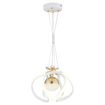 Apliqa Pelin Tekli Beyaz Gold 3 Renkli 39 Watt Ledli Modern Oturma Odası, Koridor, Salon Led Avize