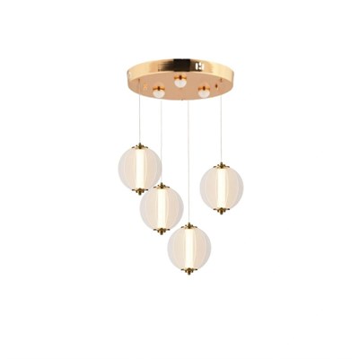 Apliqa Penny 72 Watt 4lüyuvarlak Bakır Led Sarkıt Avize