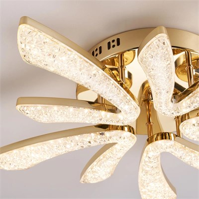 Apliqa Quinn 10lu Gold 80 Watt Plafonyer 3 Renkli Led Avize