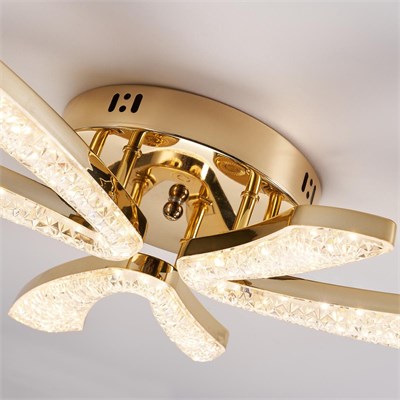 Apliqa Quinn 6lı Gold 48 Watt Plafonyer 3 Renkli Led Avize