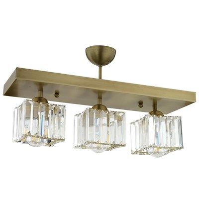 Apliqa Rivia 3 Lü Eskitme Plafonyer Kristalli Taşlı Modern Tasarım Kristal Salon Avize