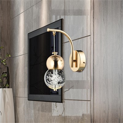 Apliqa Sasha Modern 3 Renkli 3 Watt Gold Tasarım Salon Koridor Ledli Salon Aplik