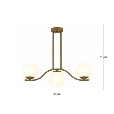 Apliqa Severus 3lü Eskitme Modern Salon Kafe Restoran İçin Uygun, Salon Avize