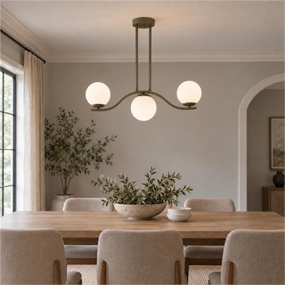 Apliqa Severus 3lü Eskitme Modern Salon Kafe Restoran İçin Uygun, Salon Avize