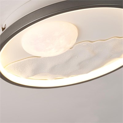 Apliqa Skala 30luk Ay Figürlü Yuvarlak 48 Watt Plafonyer Led Avize