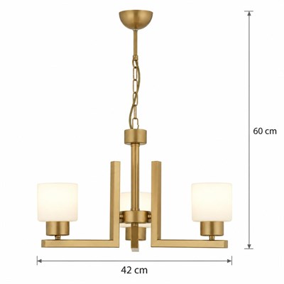 Apliqa Torqu 3 Lü Eskitme Boyalı Beyaz Camlı Modern Genç Odası Yatak Odası Salon Avize