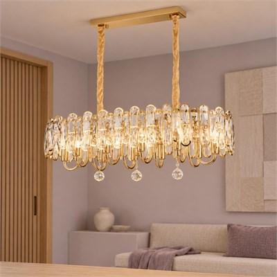 Apliqa Tortes 80lik Gold Kristal Taşlı Avize