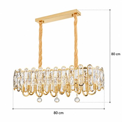 Apliqa Tortes 80lik Gold Kristal Taşlı Avize
