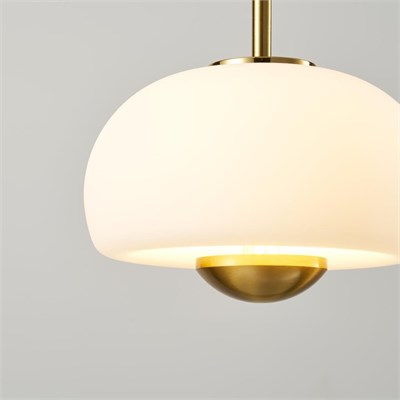 Apliqa Tres Tekli 7 Watt 3000k Eskitme Beyaz Camlı Led Sarkıt Avize