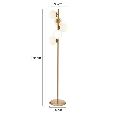 Apliqa Uzel 5li Eskitme Modern Tasarım Metal Lambader