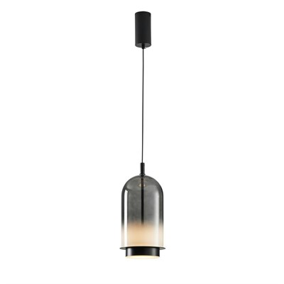 Apliqa Velmio Modern Cam Tekli Led Sarkıt Avize Gri