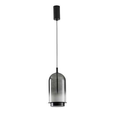 Apliqa Velmio Modern Cam Tekli Led Sarkıt Avize Gri