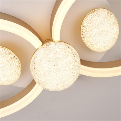 Apliqa Velox 60lık 98 Watt Yuvarlak Gold Plafonyer Led Avize