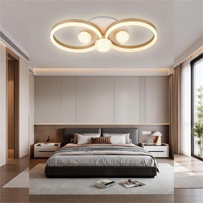 Apliqa Velox 60lık 98 Watt Yuvarlak Gold Plafonyer Led Avize