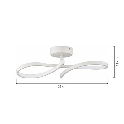 Apliqa Vetto Beyaz 38 Watt Plafonyer 3 Renkli Ledli Modern Mutfak Banyo Led Salon Sarkıt Avize