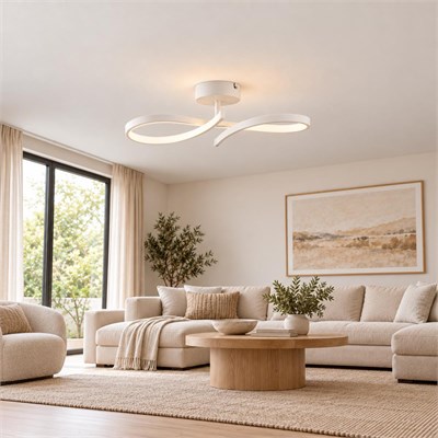 Apliqa Vetto Beyaz 38 Watt Plafonyer 3 Renkli Ledli Modern Mutfak Banyo Led Salon Sarkıt Avize