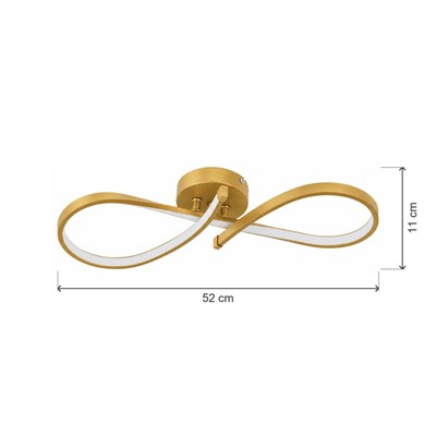 Apliqa Vetto Gold 38 Watt Plafonyer 3 Renkli Ledli Modern Mutfak Banyo Led Salon Sarkıt Avize